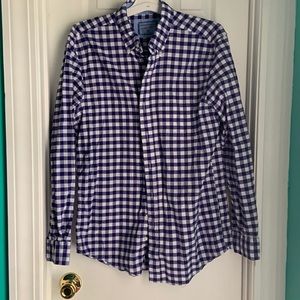 Saddlebred ‘vintage oxford’ Purple Plaid Button-Down